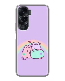 Чехол для Huawei Honor 90 Lite с картинкой «Радужные Пушины»