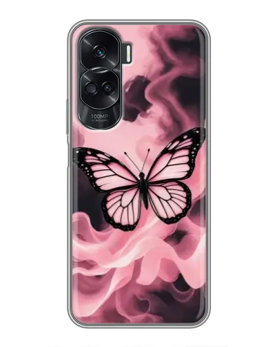 Чехол для Huawei Honor 90 Lite с картинкой «Бабочка в дыму»