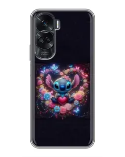 Чохол для Huawei Honor 90 Lite з картинкою «Stitch у квітах» Чохол для Huawei Honor 90 Lite з картинкою «Stitch у квітах»