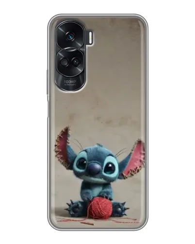 Чехол для Huawei Honor 90 Lite с картинкой «Стич на коричневом фоне»