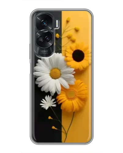 Чехол для Huawei Honor 90 Lite с картинкой «Подсолнух и ромашка»