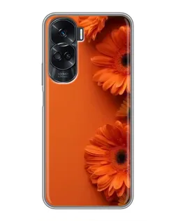 Чехол для Huawei Honor 90 Lite с картинкой «Оранжевые герберы»