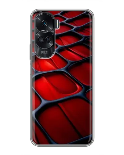 Чехол для Huawei Honor 90 Lite с картинкой «Красная глянцевая сетка»