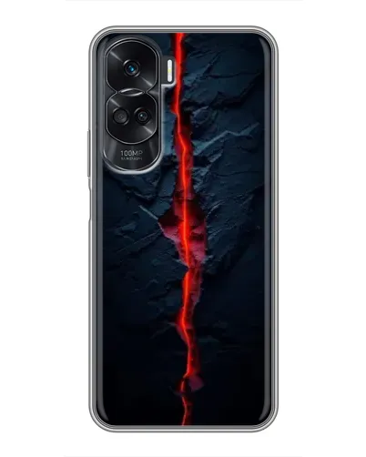 Чехол для Huawei Honor 90 Lite с картинкой «Kрасная лавовая трещина»