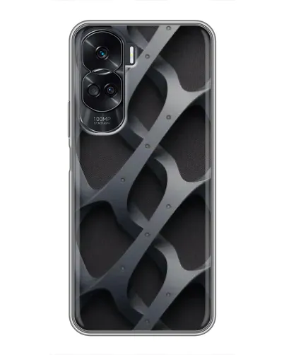 Чехол для Huawei Honor 90 Lite с картинкой «Объемное серое плетение»