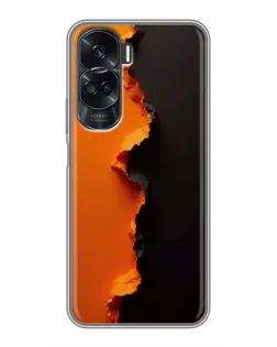Чехол для Huawei Honor 90 Lite с картинкой «Оранжевый разлом»