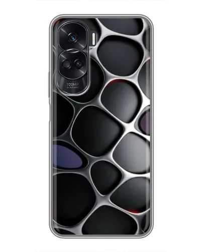 Чехол для Huawei Honor 90 Lite с картинкой «Объемная темная решетка»