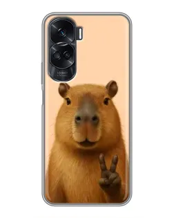 Чехол для Huawei Honor 90 Lite с картинкой «Капибара виктория»