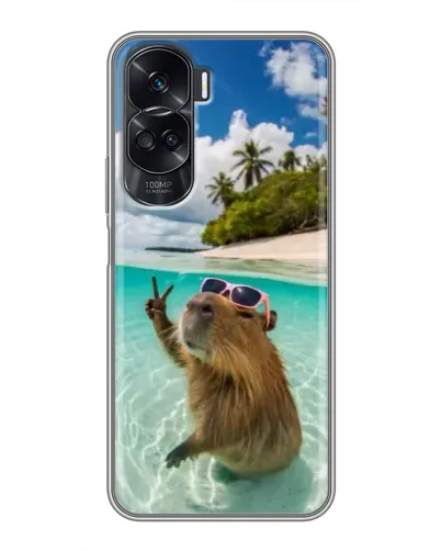 Чехол для Huawei Honor 90 Lite с картинкой «Капибара на море» Чехол для Huawei Honor 90 Lite с картинкой «Капибара на море»