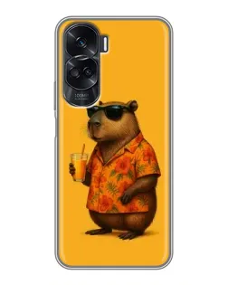 Чехол для Huawei Honor 90 Lite с картинкой «Капибара на отдыхе»