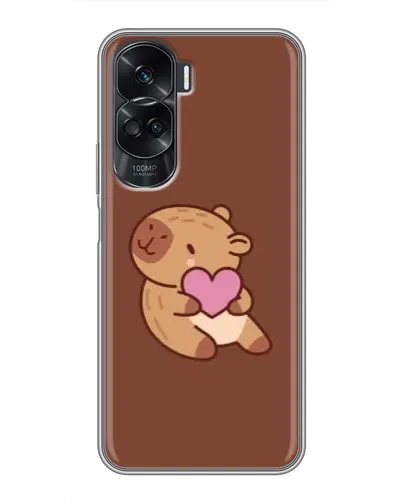 Чехол для Huawei Honor 90 Lite с картинкой «Капибара с сердцем» Чехол для Huawei Honor 90 Lite с картинкой «Капибара с сердцем»