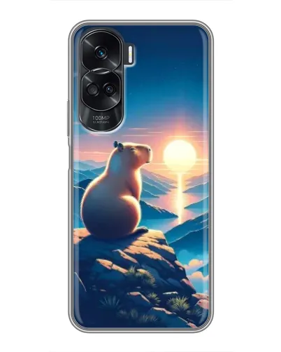Чехол для Huawei Honor 90 Lite с картинкой «Закат солнца с капибарой» Чехол для Huawei Honor 90 Lite с картинкой «Закат солнца с капибарой»