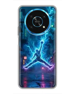Чехол для Huawei Honor Magic 6 Lite 5G с картинкой «Jordan Gold Jumpman»