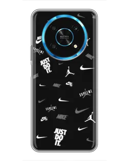 Чехол для Huawei Honor Magic 6 Lite 5G с картинкой «Nike Black Pattern» Чехол для Huawei Honor Magic 6 Lite 5G с картинкой «Nike Black Pattern»