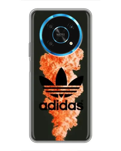 Чехол для Huawei Honor Magic 6 Lite 5G с картинкой «Оранжевый дым Adidas»
