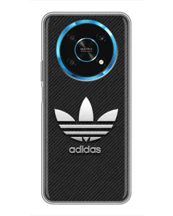 Чехол для Huawei Honor Magic 6 Lite 5G с картинкой «Adidas Карбоновая текстура»