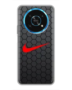 Чехол для Huawei Honor Magic 6 Lite 5G с картинкой «Nike — карбоновая сетка»