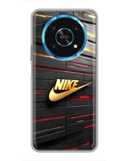 Чехол для Huawei Honor Magic 6 Lite 5G с картинкой «Золотой Nike на металле»