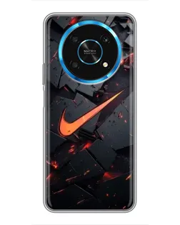 Чехол для Huawei Honor Magic 6 Lite 5G с картинкой «Nike — эффект разломов»