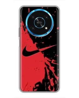 Чехол для Huawei Honor Magic 6 Lite 5G с картинкой «Красные брызги Nike»