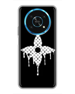 Чехол для Huawei Honor Magic 6 Lite 5G с картинкой «Цветочная монограмма»