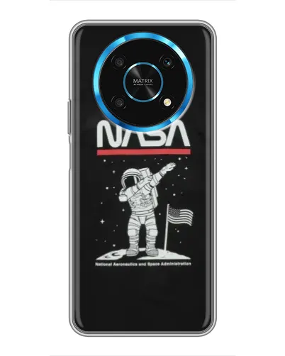 Чехол для Huawei Honor Magic 6 Lite 5G с картинкой «NASA — шагаем по Луне»