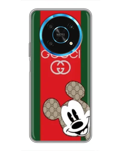 Чехол для Huawei Honor Magic 6 Lite 5G с картинкой «Gucci — полосы и Микки»