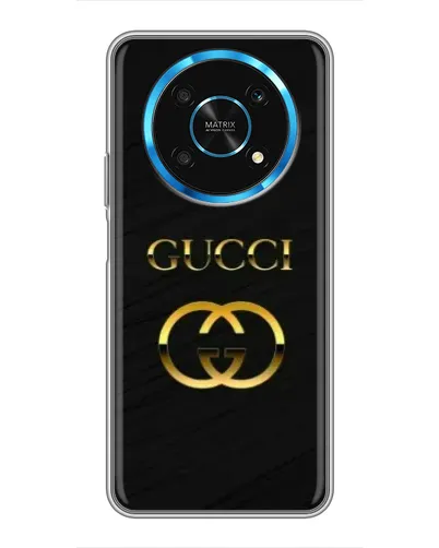 Чехол для Huawei Honor Magic 6 Lite 5G с картинкой «Золотой логотип Gucci»
