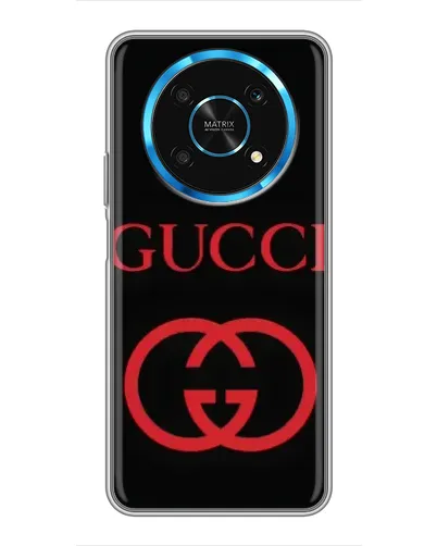 Чехол для Huawei Honor Magic 6 Lite 5G с картинкой «Gucci — красный логотип»