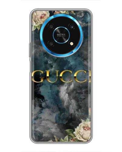 Чехол для Huawei Honor Magic 6 Lite 5G с картинкой «Абстрактные цветы Gucci»
