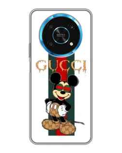 Чехол для Huawei Honor Magic 6 Lite 5G с картинкой «Микки Маус Gucci — полосы»