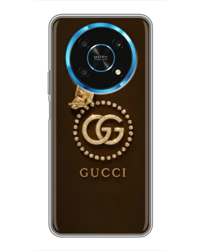 Чехол для Huawei Honor Magic 6 Lite 5G с картинкой «Gucci — золотая бабочка»