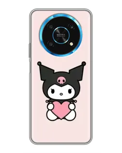 Чехол для Huawei Honor Magic 6 Lite 5G с картинкой «Kuromi и сердце»