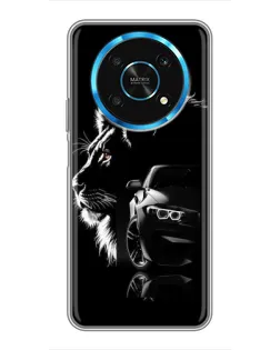 Чехол для Huawei Honor Magic 6 Lite 5G с картинкой «BMW и лев»