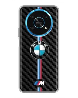 Чехол для Huawei Honor Magic 6 Lite 5G с картинкой «Эмблема BMW и карбон»