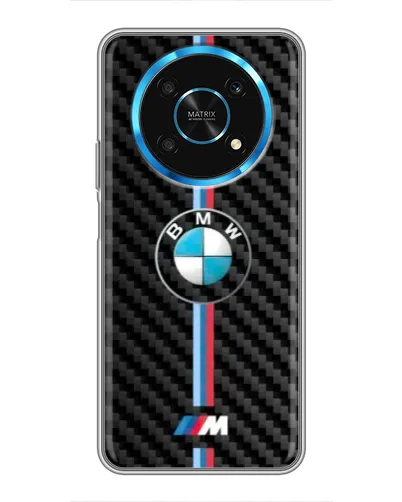 Чехол для Huawei Honor Magic 6 Lite 5G с картинкой «Эмблема BMW и карбон»