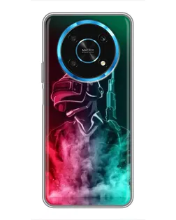 Чехол для Huawei Honor Magic 6 Lite 5G с картинкой «PUBG — огненный воин»