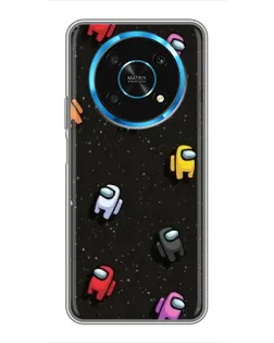 Чехол для Huawei Honor Magic 6 Lite 5G с картинкой «Космический паттерн Among Us»