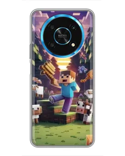 Чехол для Huawei Honor Magic 6 Lite 5G с картинкой «Стив на ферме»