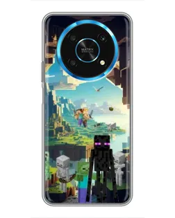 Чехол для Huawei Honor Magic 6 Lite 5G с картинкой «Эндермен в лесу»