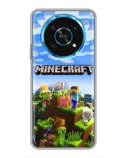 Чехол для Huawei Honor Magic 6 Lite 5G с картинкой «Minecraft классический мир»