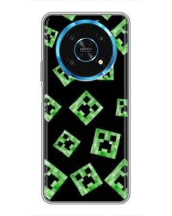 Чехол для Huawei Honor Magic 6 Lite 5G с картинкой «Паттерн с криперами»