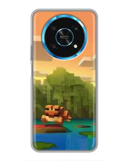 Чехол для Huawei Honor Magic 6 Lite 5G с картинкой «Майнкрафт закат солнца»