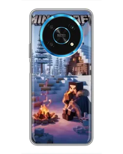 Чехол для Huawei Honor Magic 6 Lite 5G с картинкой «Зимний Minecraft»