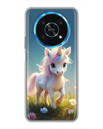 Чехол для Huawei Honor Magic 6 Lite 5G с картинкой «Единорог на поляне»