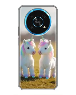 Чехол для Huawei Honor Magic 6 Lite 5G с картинкой «Пара единорогов»