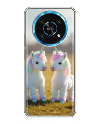 Чехол для Huawei Honor Magic 6 Lite 5G с картинкой «Пара единорогов»