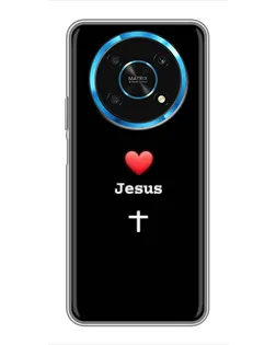 Чехол для Huawei Honor Magic 6 Lite 5G с картинкой «Сердце - Jesus»