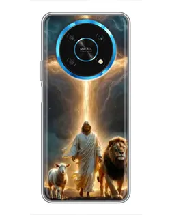 Чехол для Huawei Honor Magic 6 Lite 5G с картинкой «Лев Иуды и Свет»