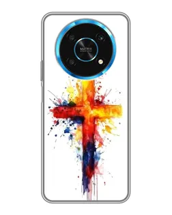 Чехол для Huawei Honor Magic 6 Lite 5G с картинкой «Акварельный крест»